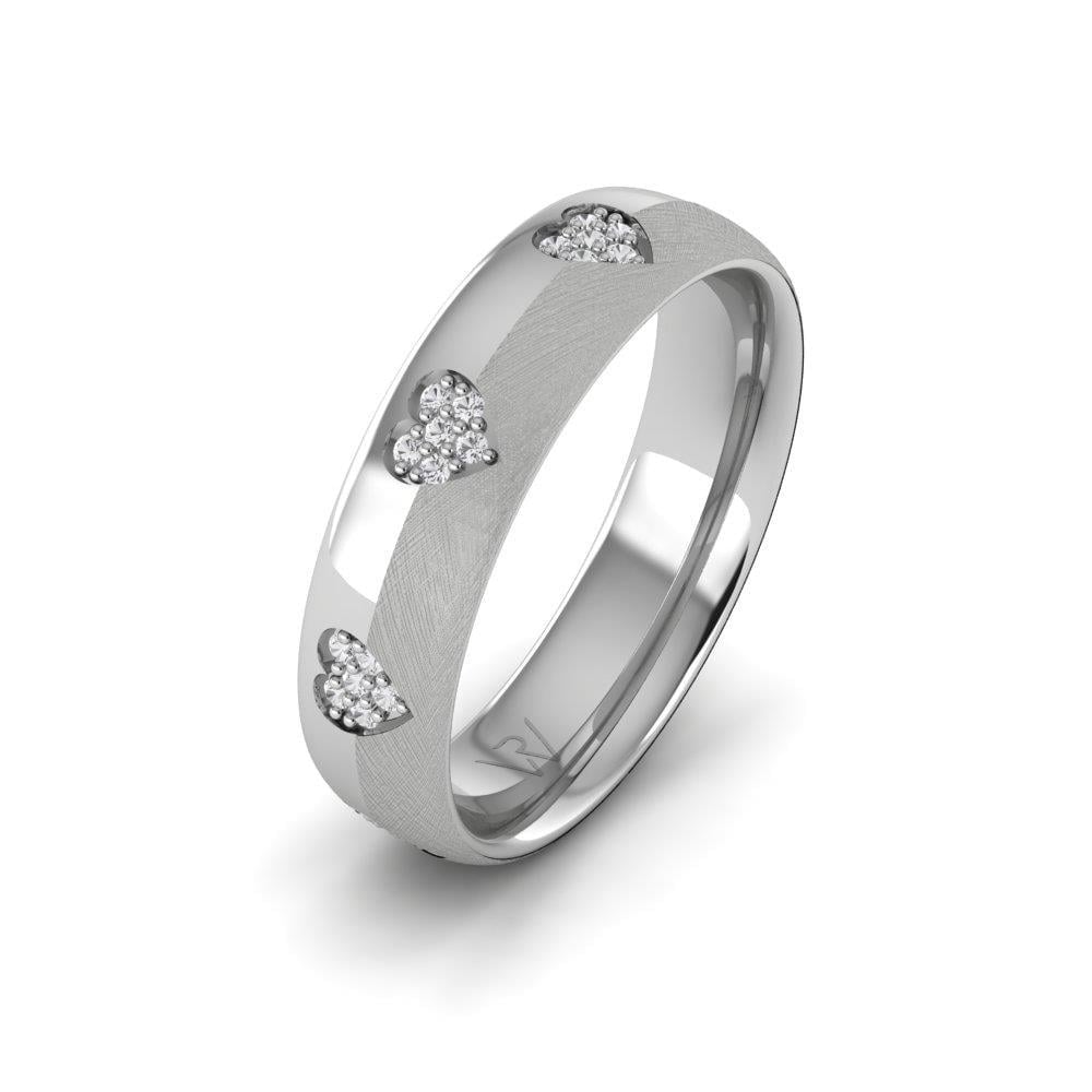 Alliances avec pierres femme Lovelica Or Blanc Oxyde de Zirconium