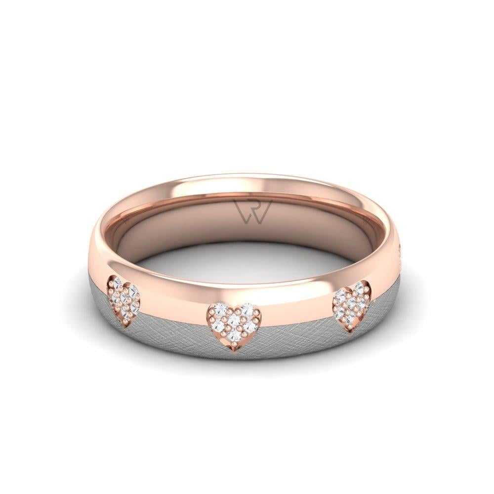 Alliances avec pierres femme Lovelica Or Blanc et Rose Oxyde de Zirconium