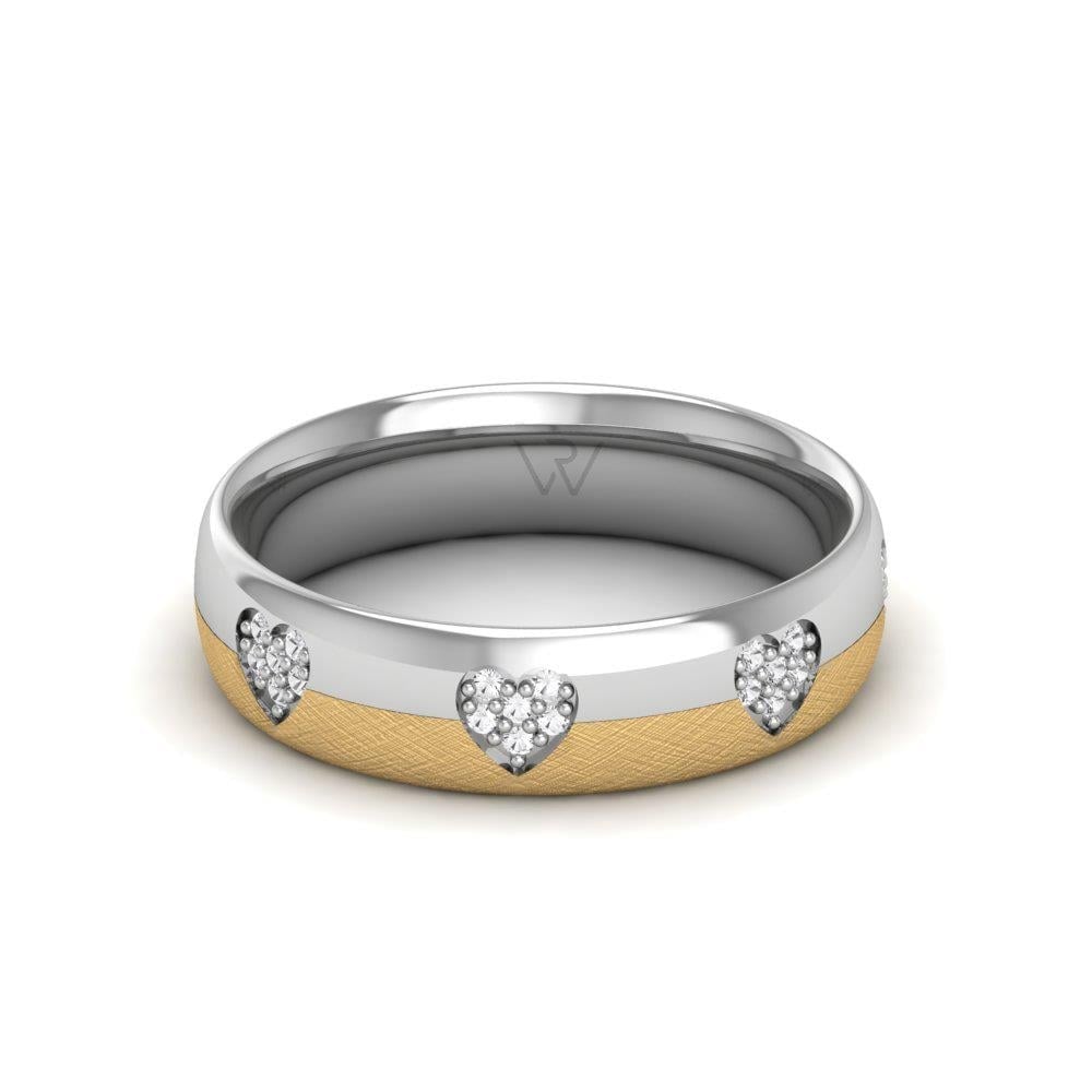 Alliances avec pierres femme Lovelica Or Jaune et Blanc Oxyde de Zirconium