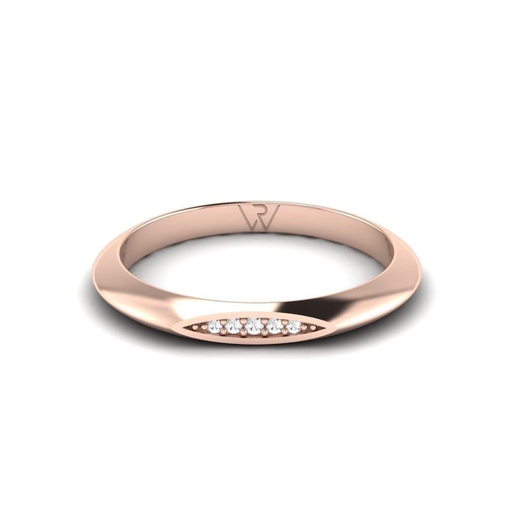 Alliances avec pierres femme Lovepetal Or Rose Oxyde de Zirconium
