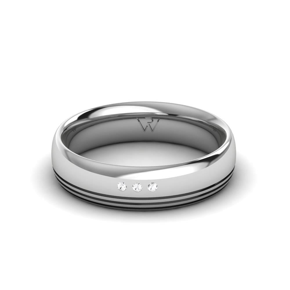 Alliances avec pierres femme LoveRadiance Or Blanc Oxyde de Zirconium
