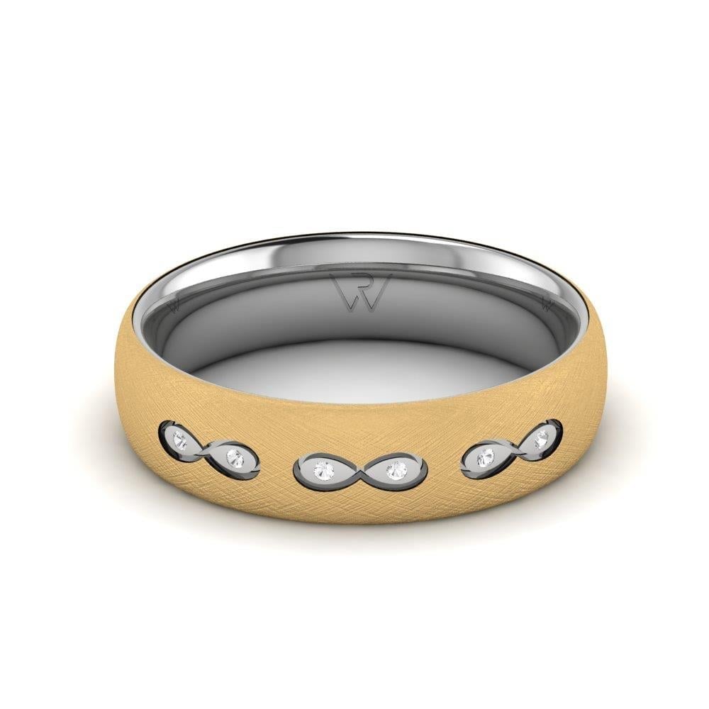 Alliances avec pierres femme Lumina Or Blanc et Jaune Oxyde de Zirconium