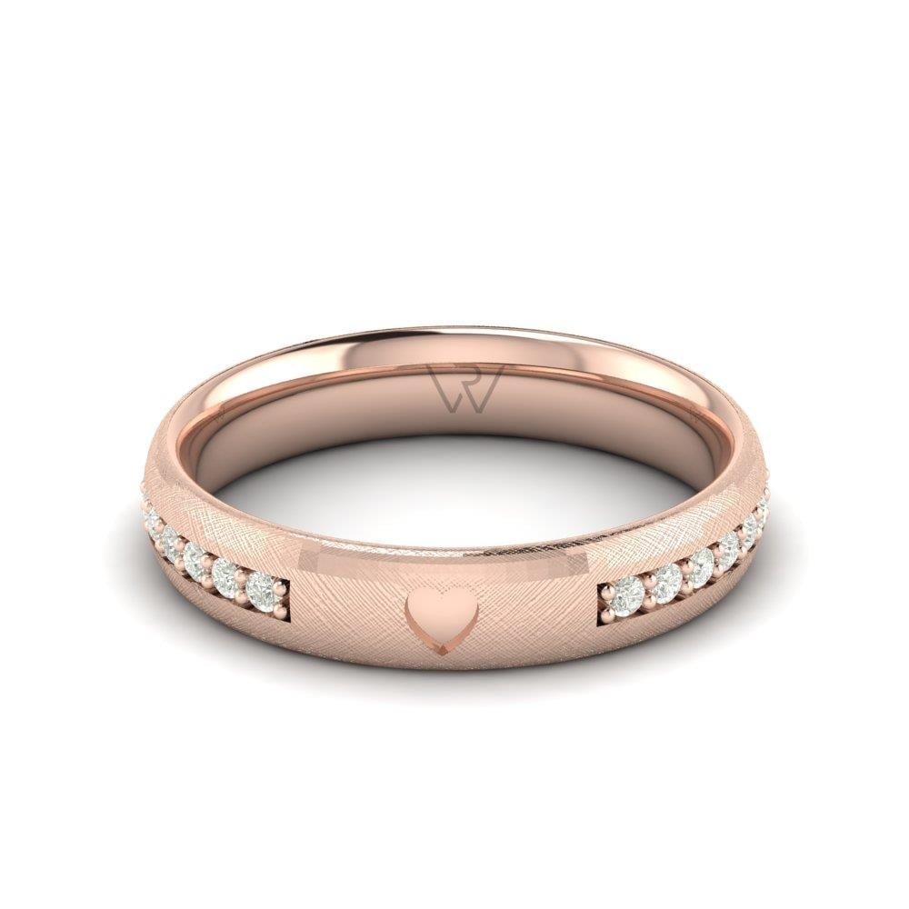 Alliances avec pierres femme Lustra Or Rose Oxyde de Zirconium