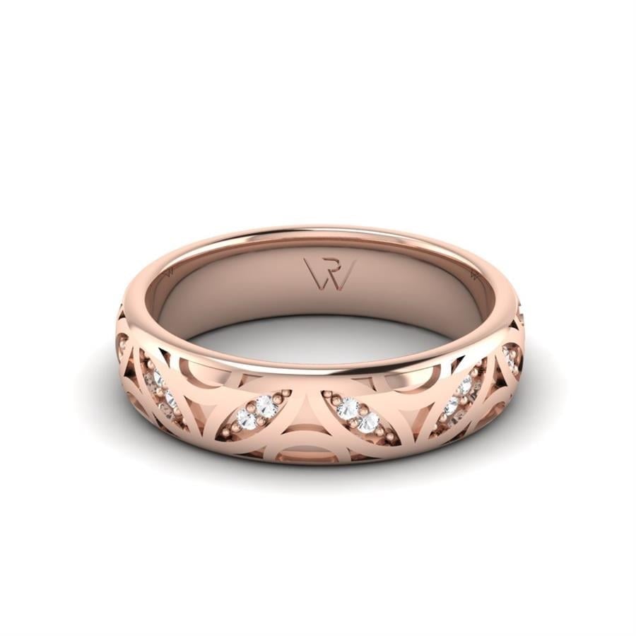 Alliances avec pierres femme Mila Or Rose