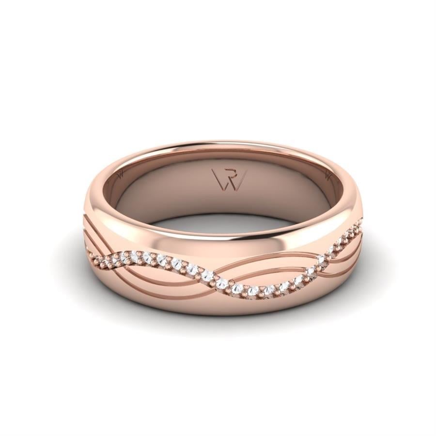 Alliances avec pierres femme Niko Or Rose