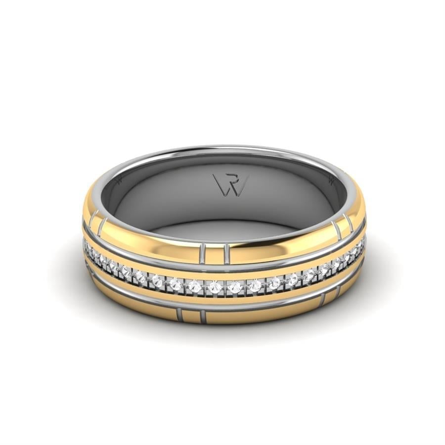 Alliances avec pierres femme Noble Paradise Or Jaune Et Blanc