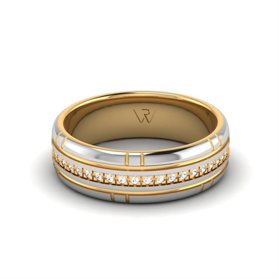 Alliances avec pierres femme Noble Paradise Or Blanc Et Jaune