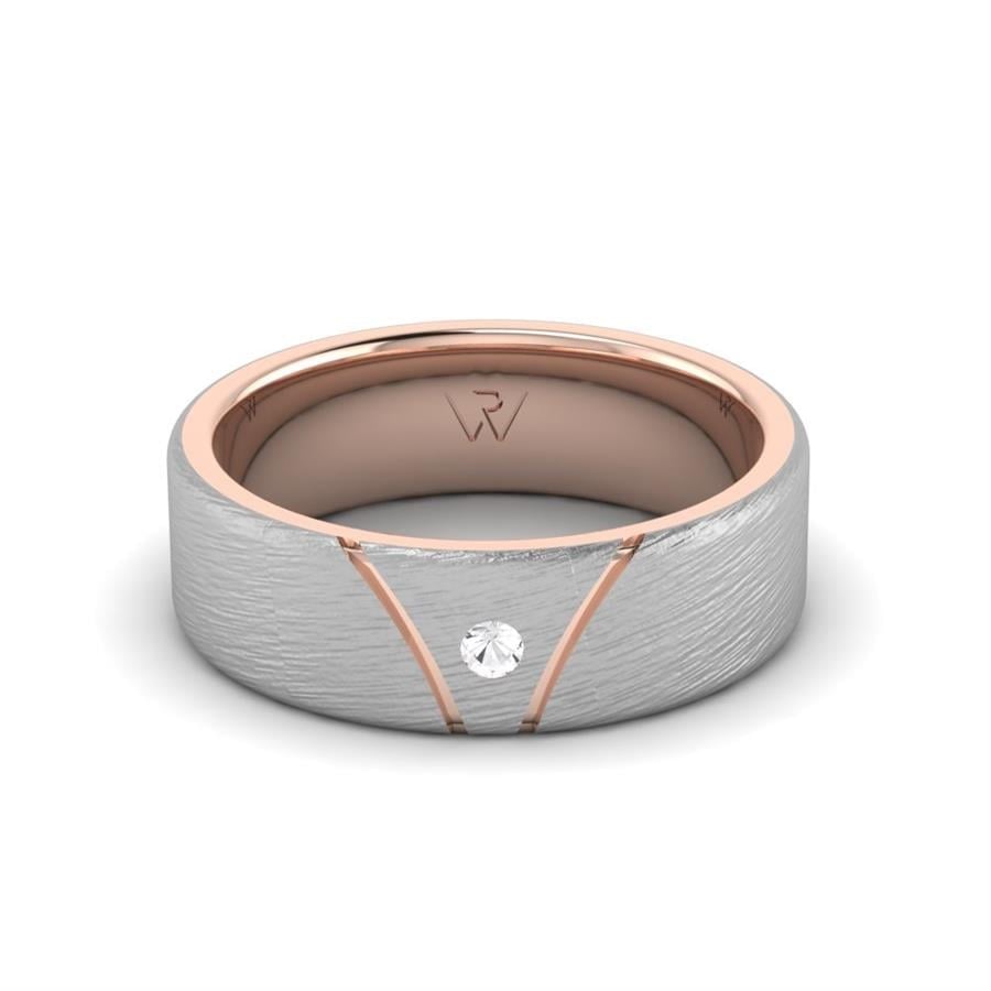 Alliances avec pierres femme Nontraditional Or Blanc Et Rose