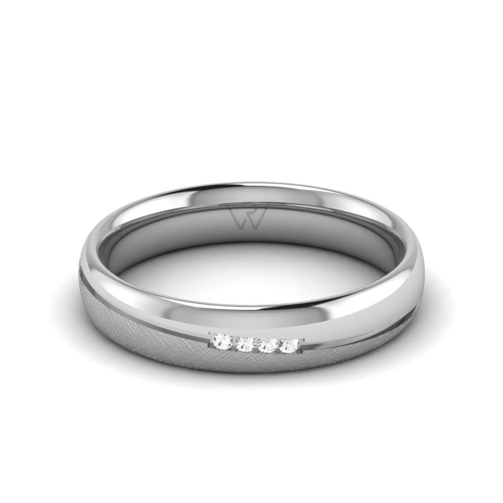Alliances avec pierres femme Promisecharm Or Blanc Oxyde de Zirconium
