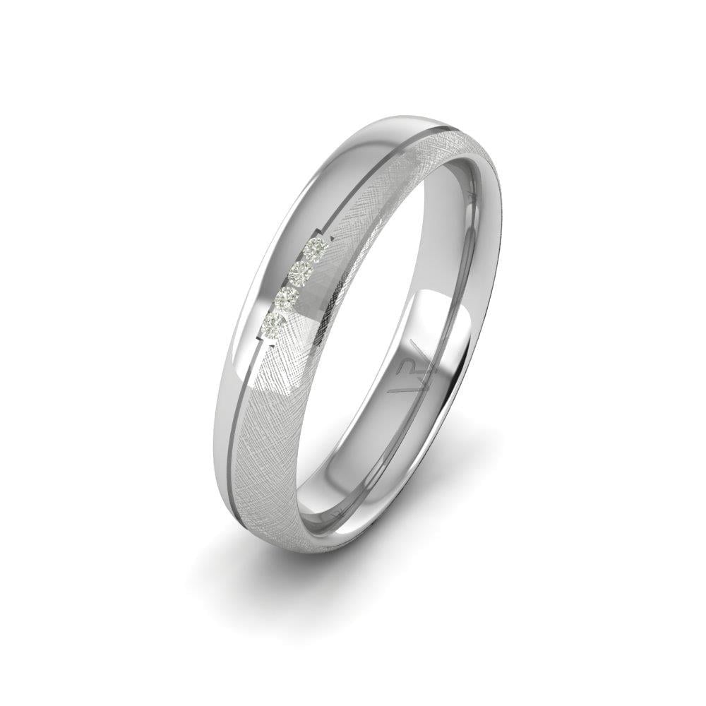 Alliances avec pierres femme Promisecharm Or Blanc Oxyde de Zirconium