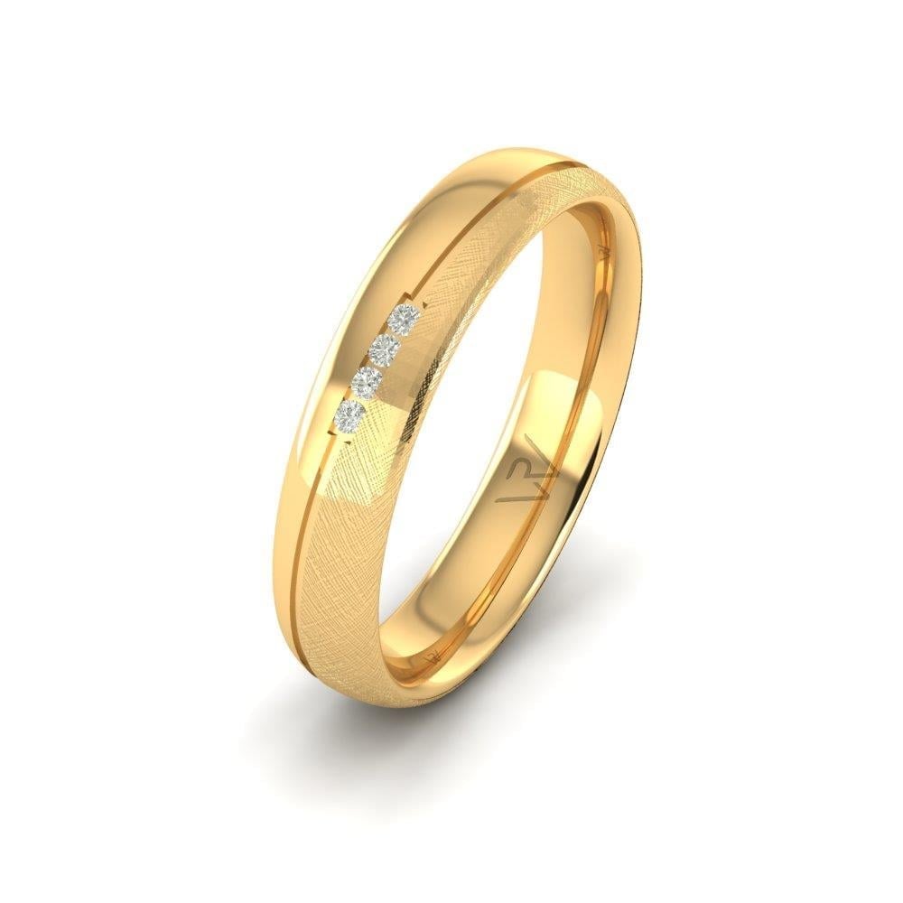 Alliances avec pierres femme Promisecharm Or Jaune Oxyde de Zirconium