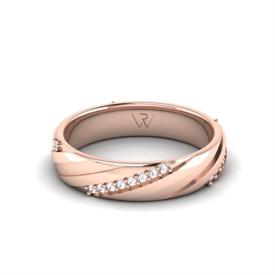 Alliances avec pierres femme Pure Clever Or Rose
