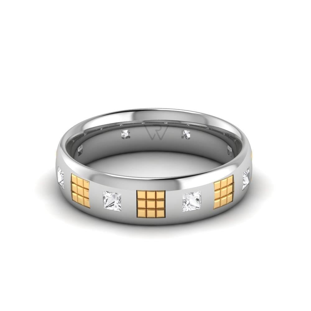 Alliances avec pierres femme Pureglow Or Blanc et Jaune Oxyde de Zirconium