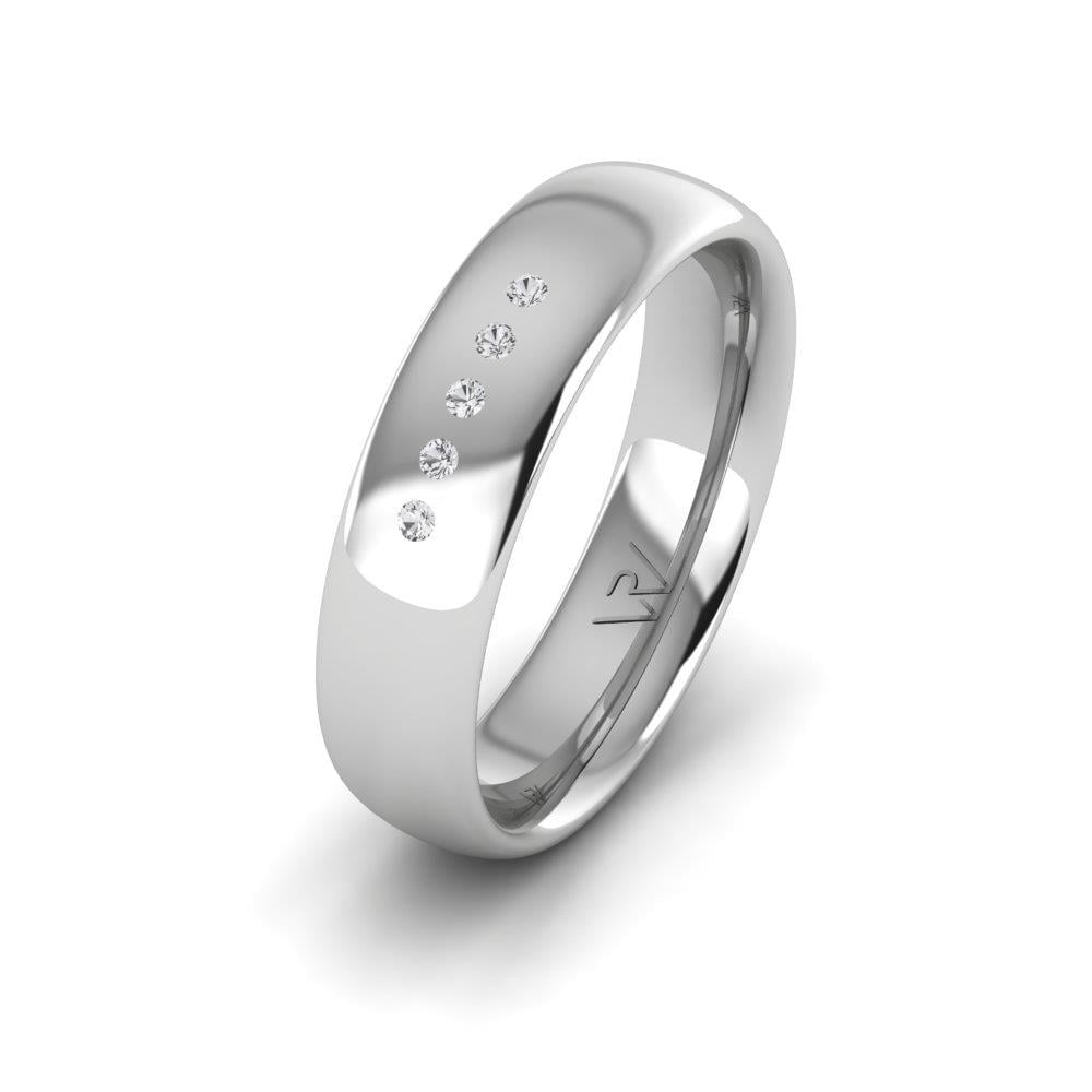 Alliances avec pierres femme PureHearts Or Blanc Oxyde de Zirconium