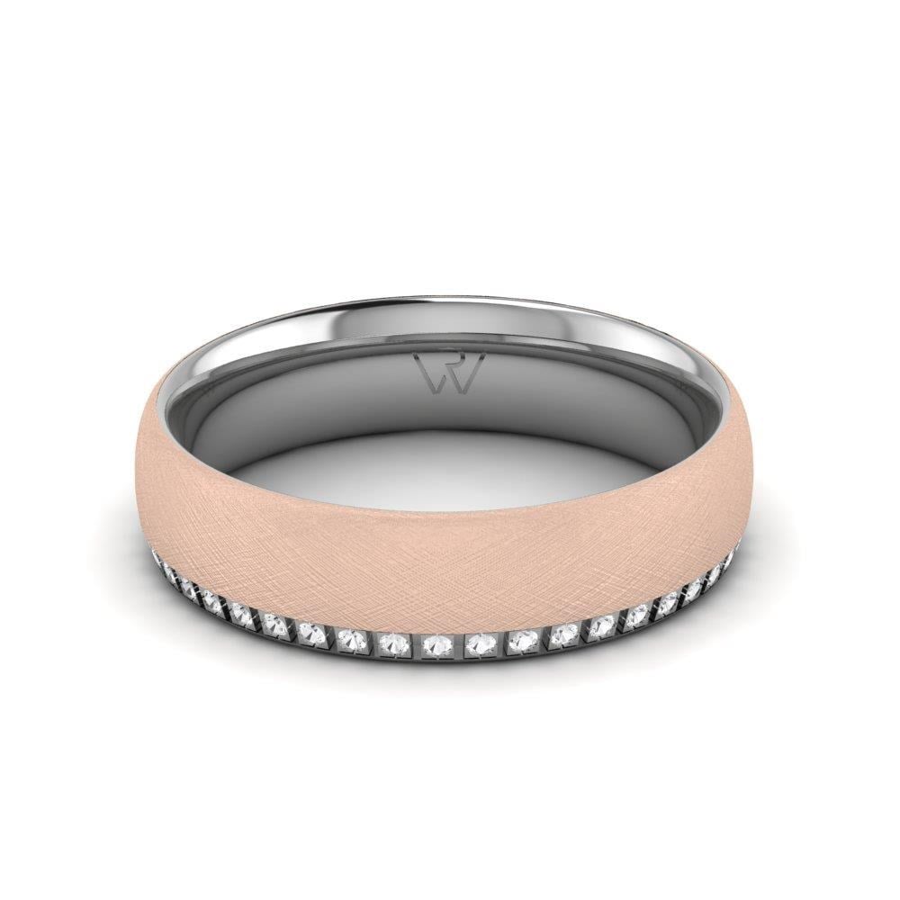 Alliances avec pierres femme Radiance Or Rose et Blanc Oxyde de Zirconium