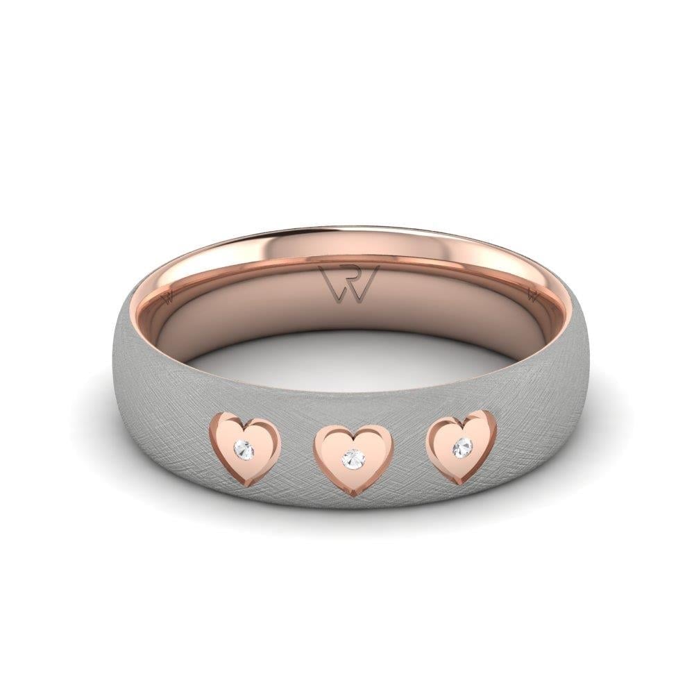 Alliances avec pierres femme Radiantia Or Rose et Blanc Oxyde de Zirconium