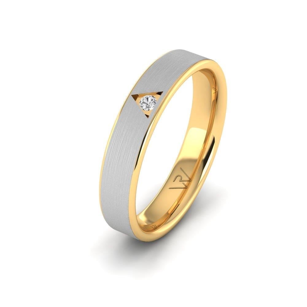 Alliances avec pierres femme Radiantify Or Jaune et Blanc Oxyde de Zirconium