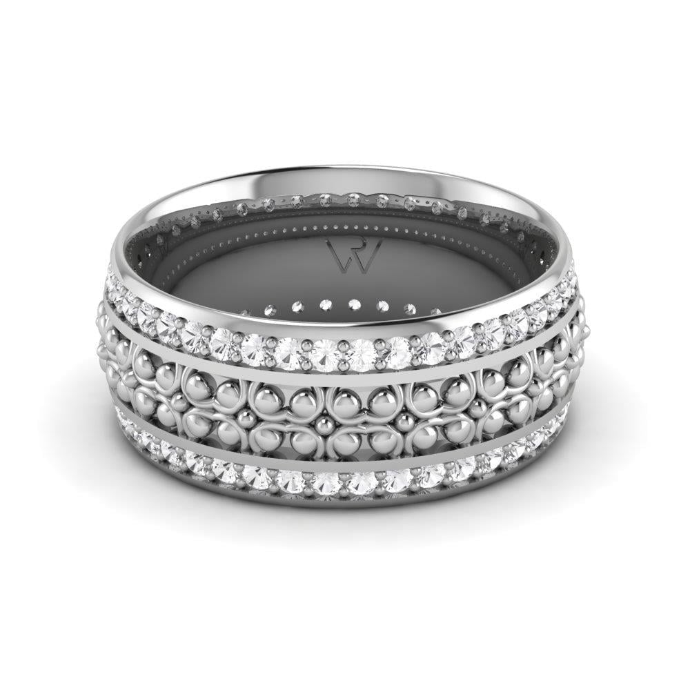 Alliances avec pierres femme RadiantPromise Or Blanc Oxyde de Zirconium