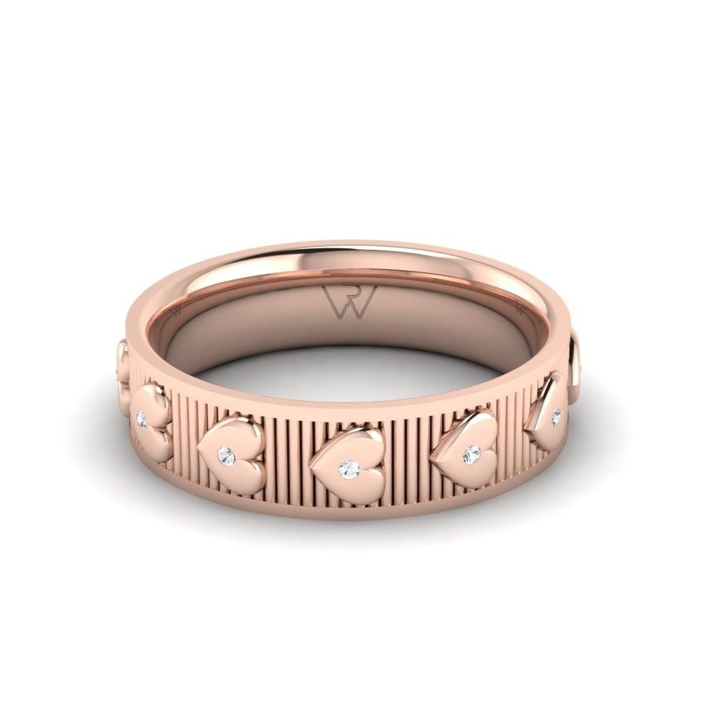 Alliances avec pierres femme Radiave Or Rose Oxyde de Zirconium