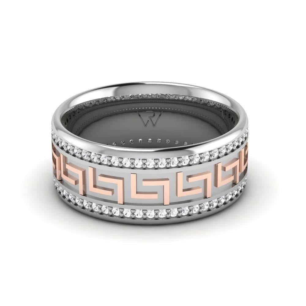 Alliances avec pierres femme Reveriecircle Or Rose et Blanc Oxyde de Zirconium