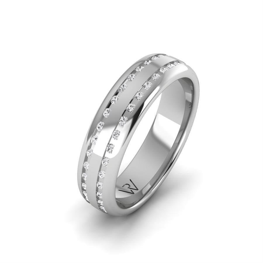 Alliances avec pierres femme Ringlet Or Blanc