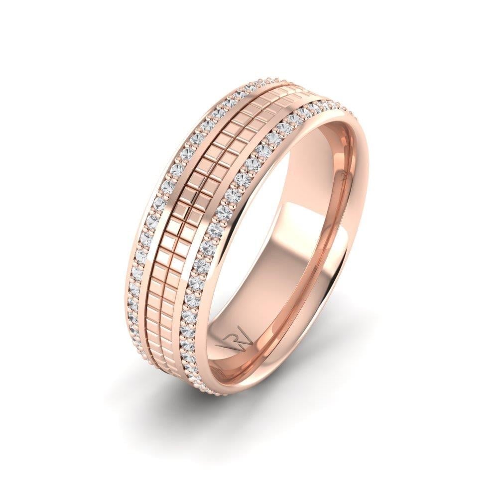 Alliances avec pierres femme Romancea Or Rose Oxyde de Zirconium