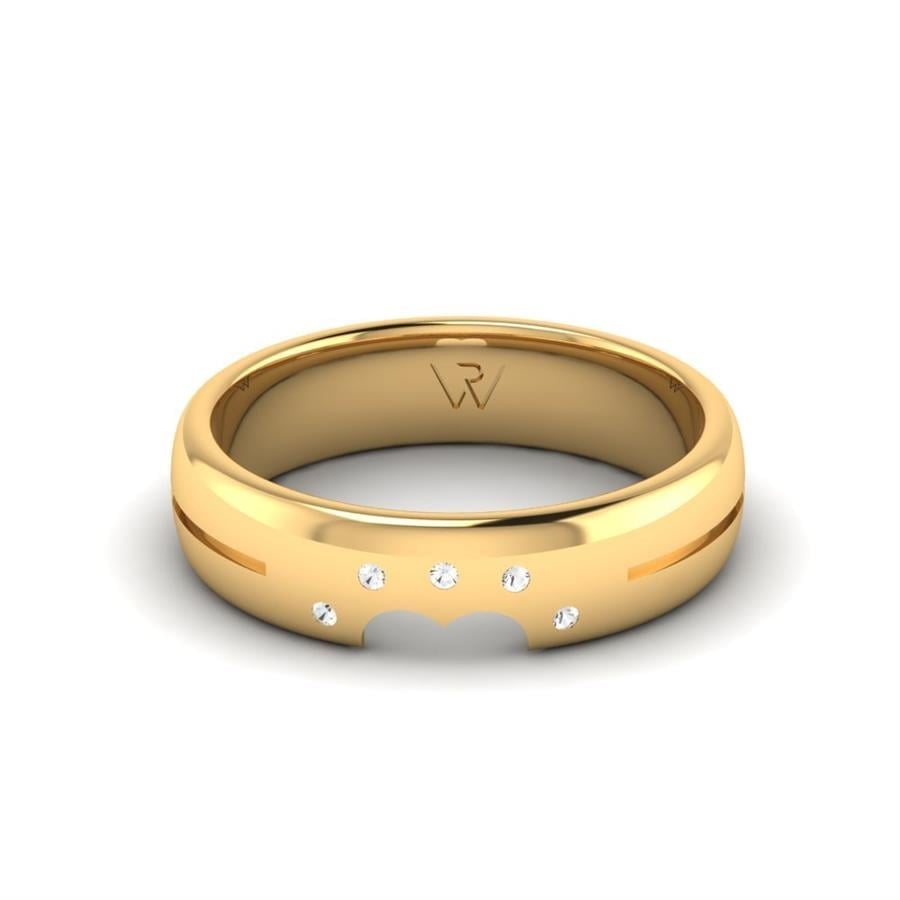 Alliances avec pierres femme romantic Image Or Jaune