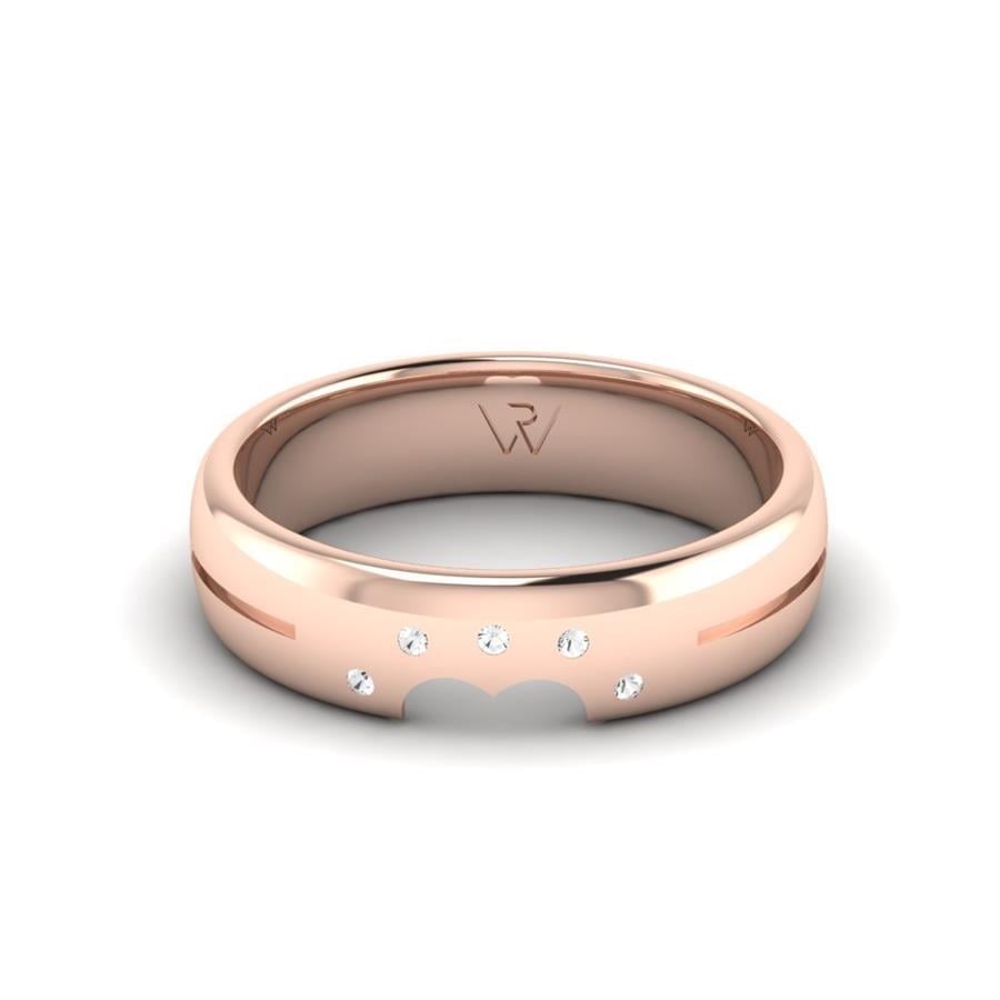Alliances avec pierres femme romantic Image Or Rose