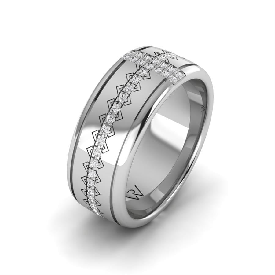 Alliances Avec Pierres Femme Rosalix Or Blanc