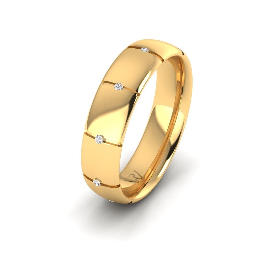 Alliances avec pierres femme SacredRings Or Jaune Oxyde de Zirconium