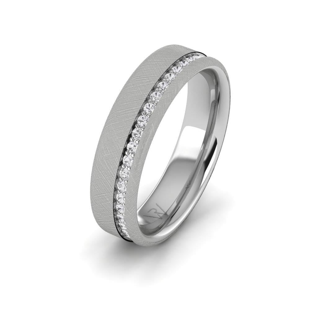 Alliances avec pierres femme Scintilla Or Blanc Oxyde de Zirconium
