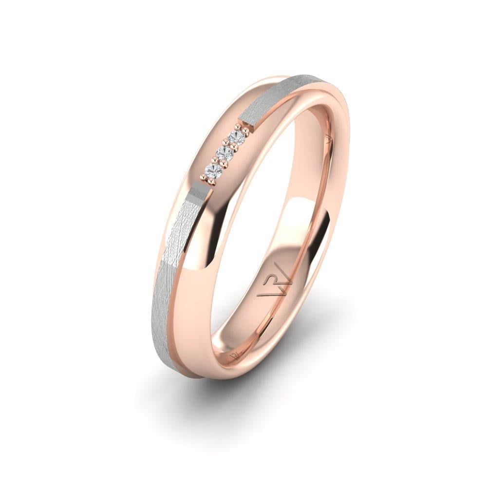 Alliances avec pierres femme Scintillify Or Rose et Blanc Oxyde de Zirconium