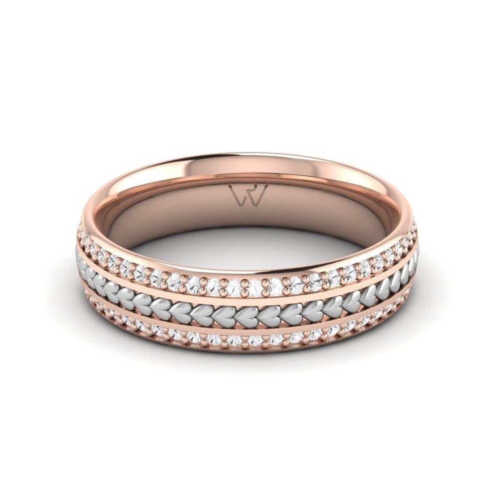 Alliances avec pierres femme SerenityLoop Or Rose et Blanc Oxyde de Zirconium