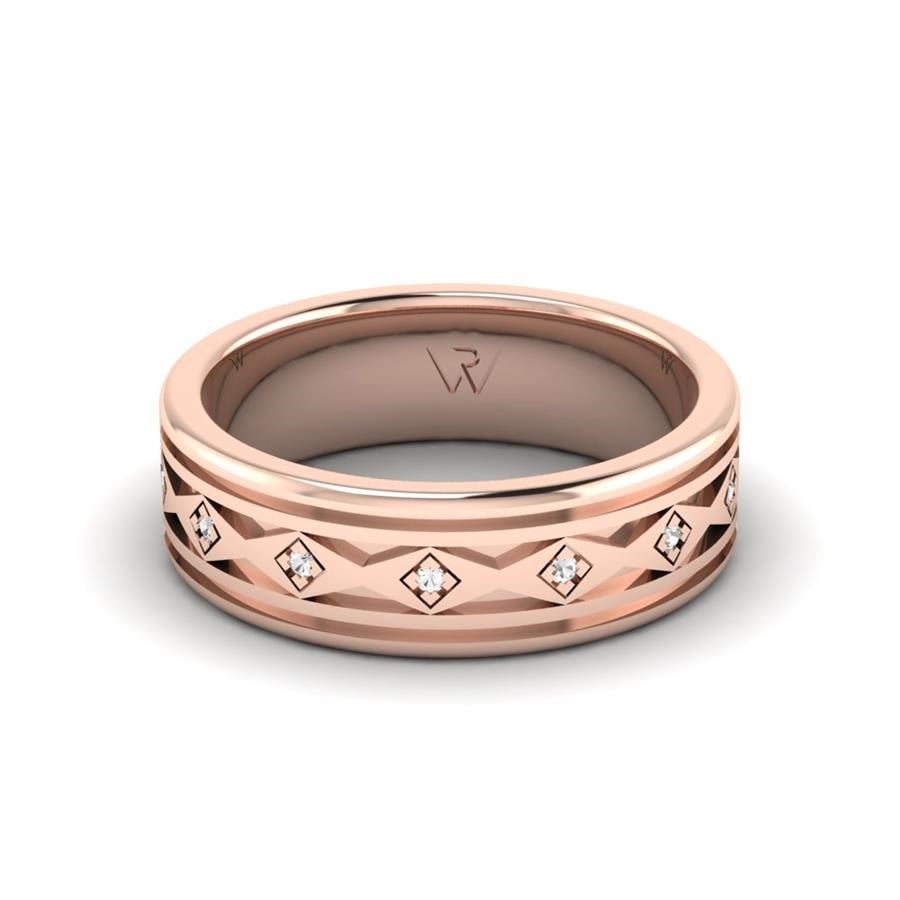 Alliances avec pierres femme Shinee Or Rose