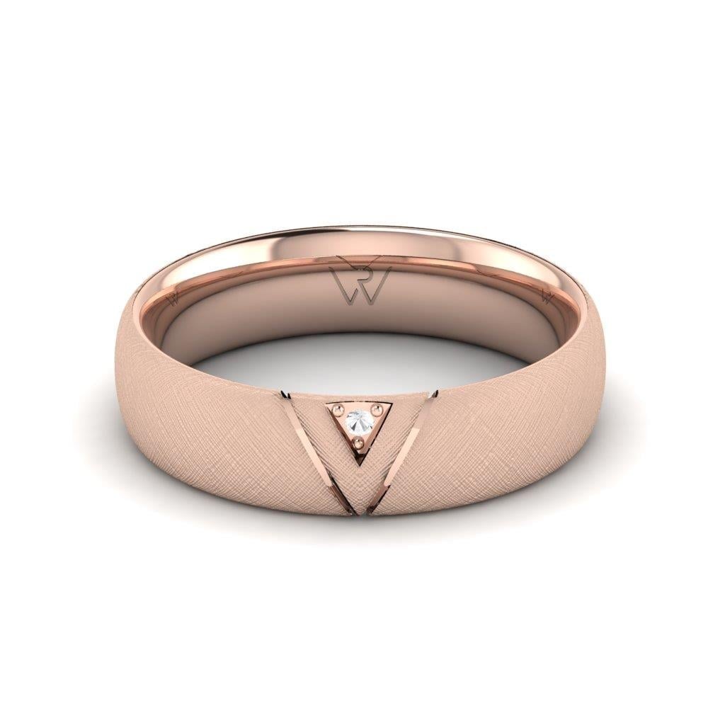 Alliances avec pierres femme Shineify Or Rose Oxyde de Zirconium