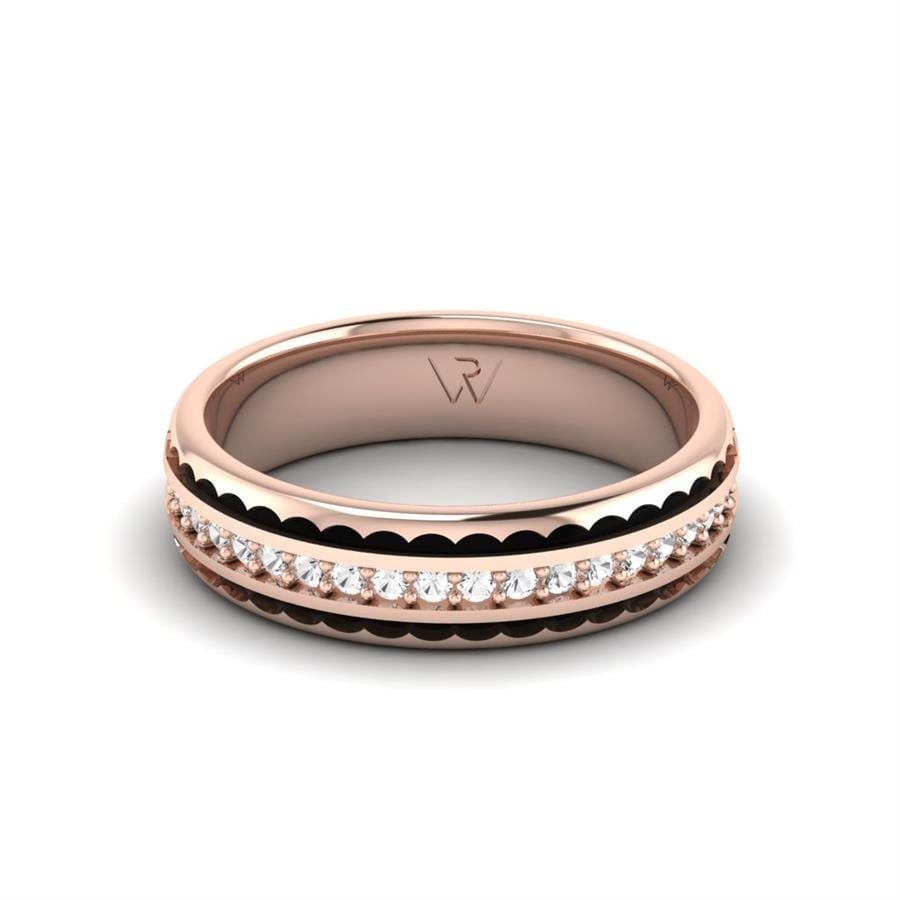 Alliances avec pierres femme Sixtine Or Rose