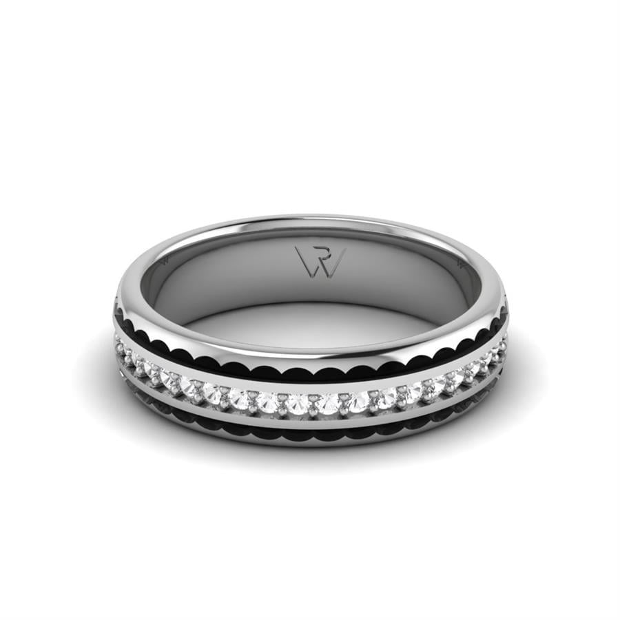 Alliances avec pierres femme Sixtine Or Blanc