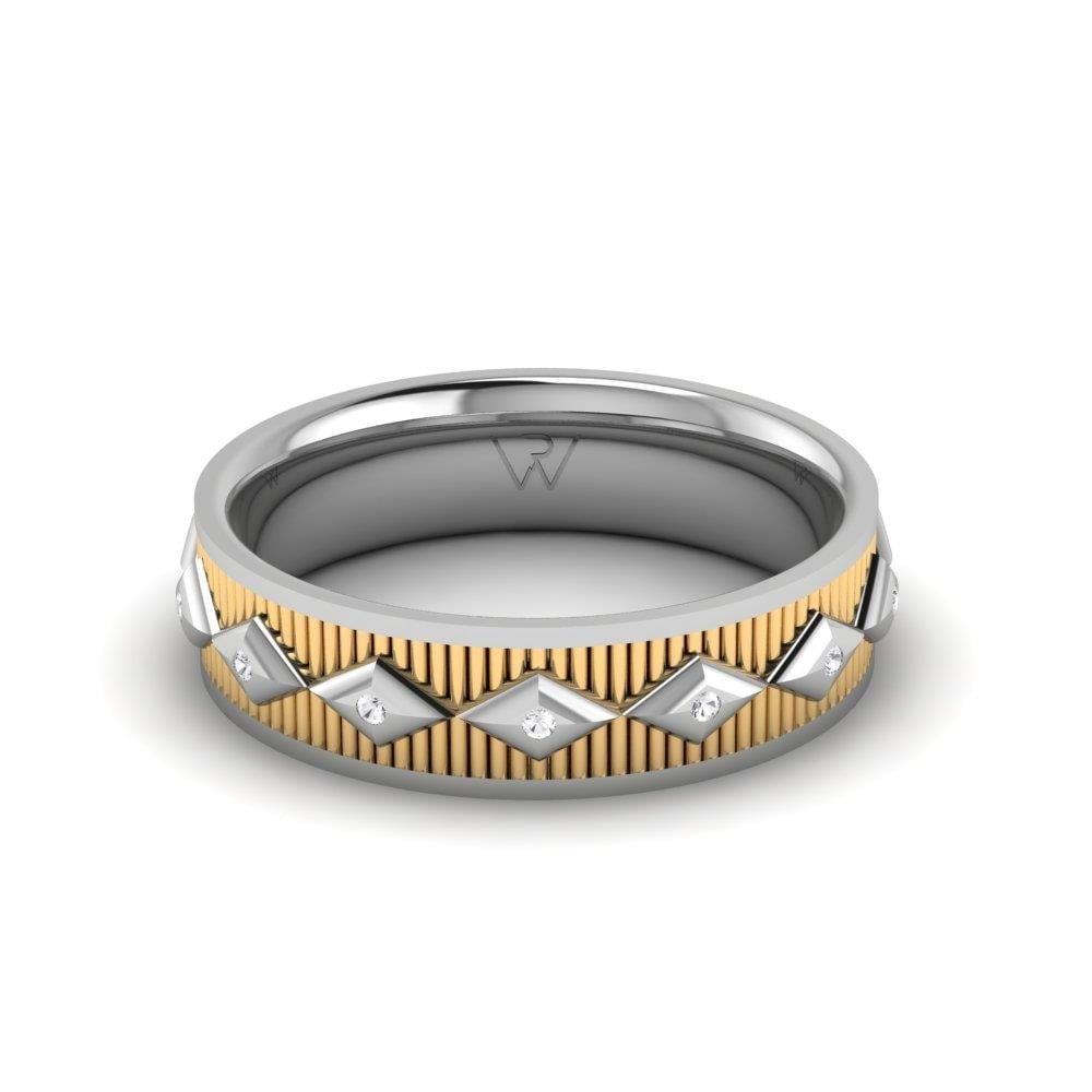 Alliances avec pierres femme Sparklust Or Blanc et Jaune Oxyde de Zirconium