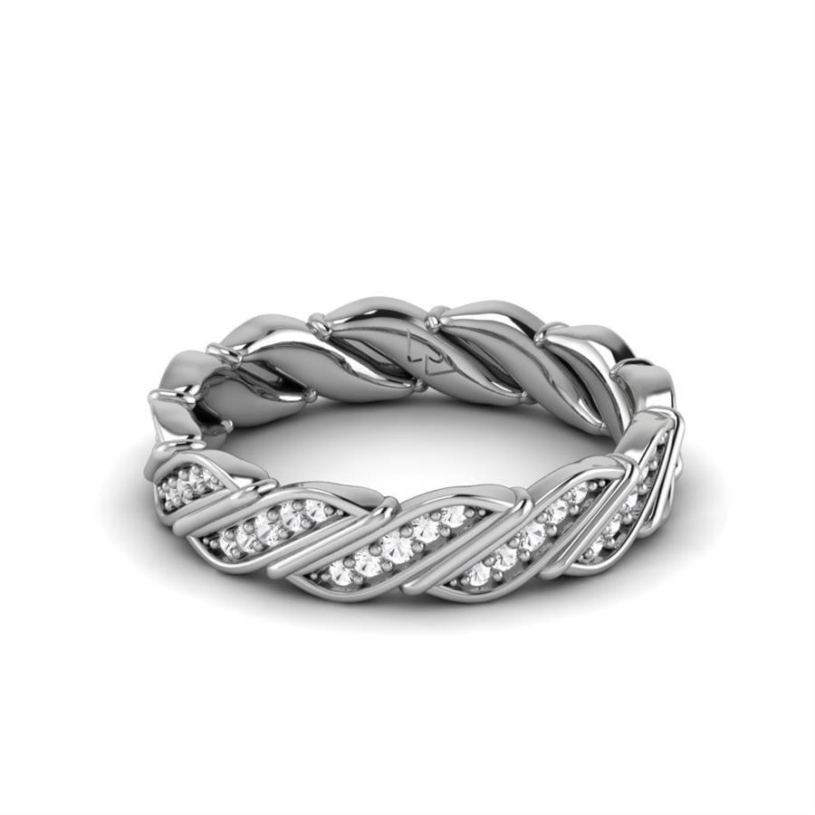 Alliances avec pierres femme Stardust Or Blanc