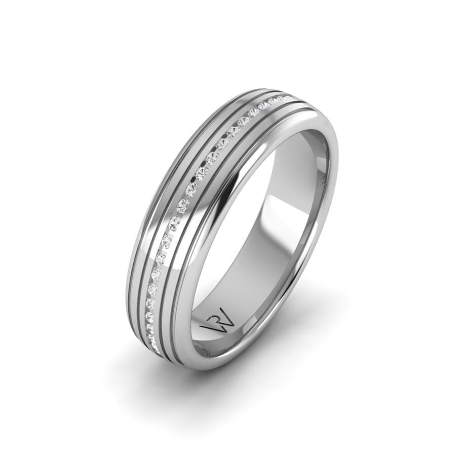 Alliances avec pierres femme Swing Or Blanc