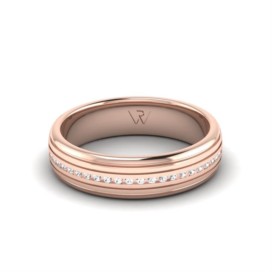 Alliances avec pierres femme Swing Or Rose