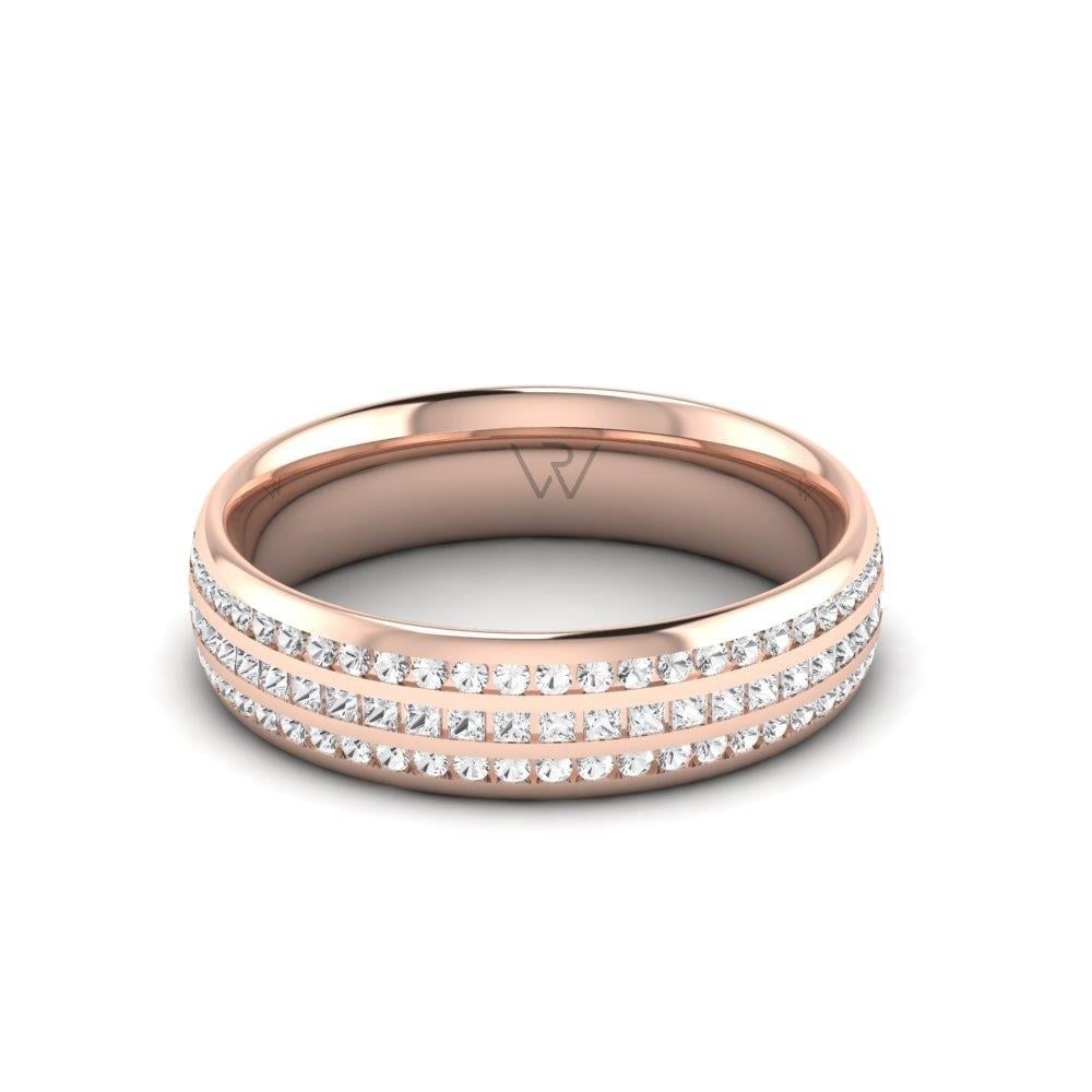 Alliances avec pierres femme Symbliss Or Rose Oxyde de Zirconium