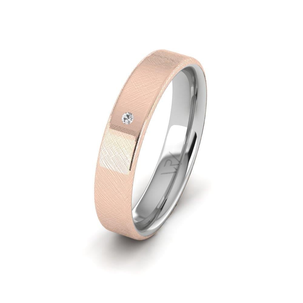 Alliances avec pierres femme Symphonyspark Or Blanc et Rose Oxyde de Zirconium