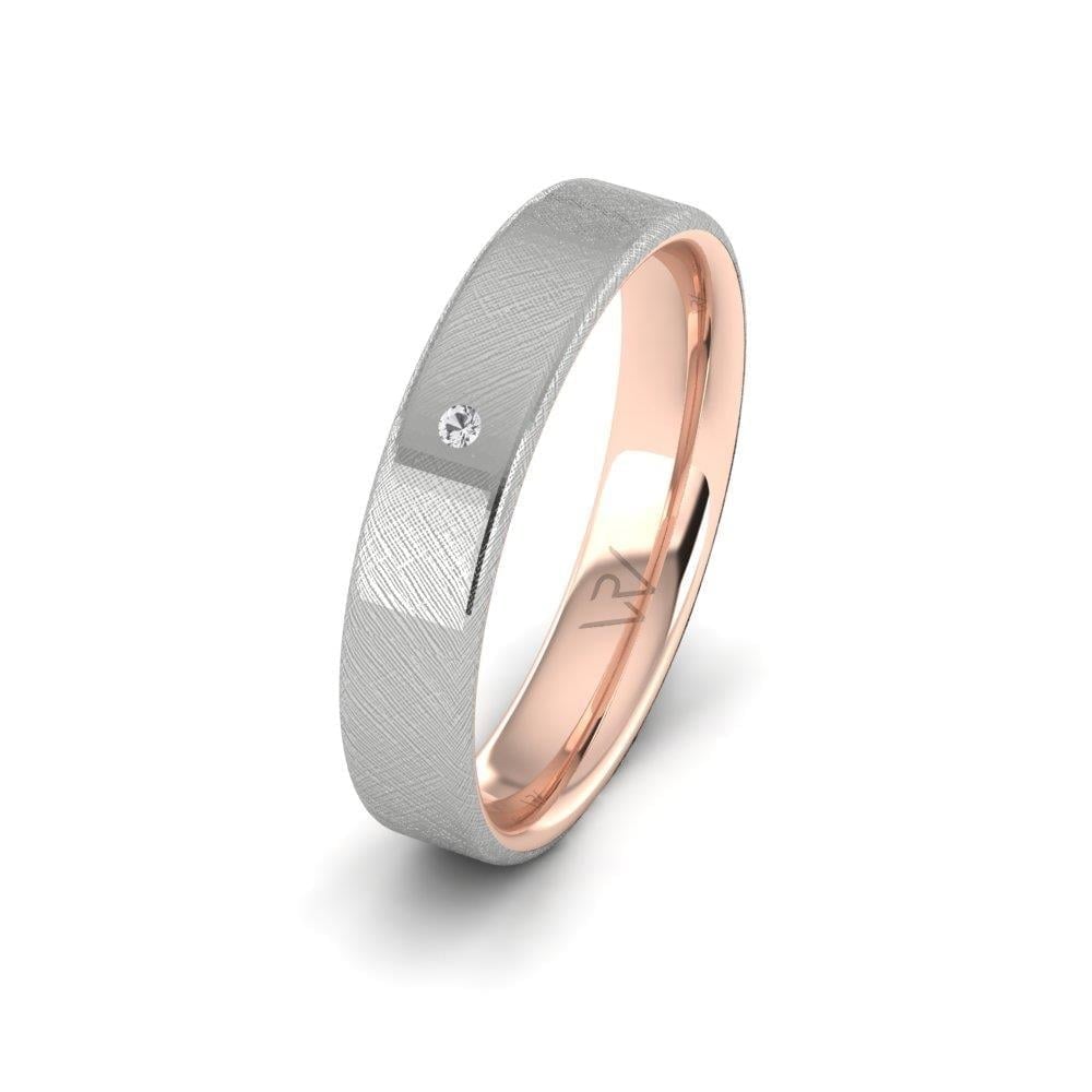 Alliances avec pierres femme Symphonyspark Or Rose et Blanc Oxyde de Zirconium