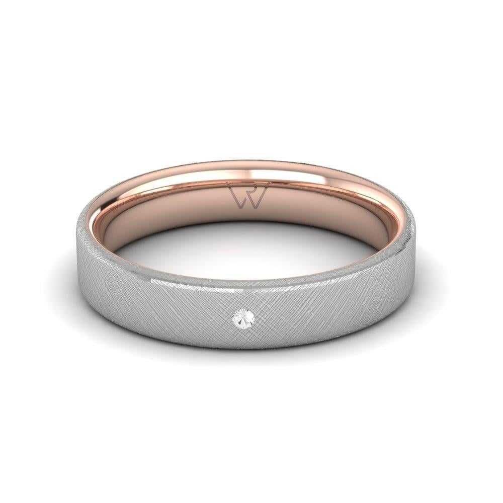 Alliances avec pierres femme Symphonyspark Or Rose et Blanc Oxyde de Zirconium