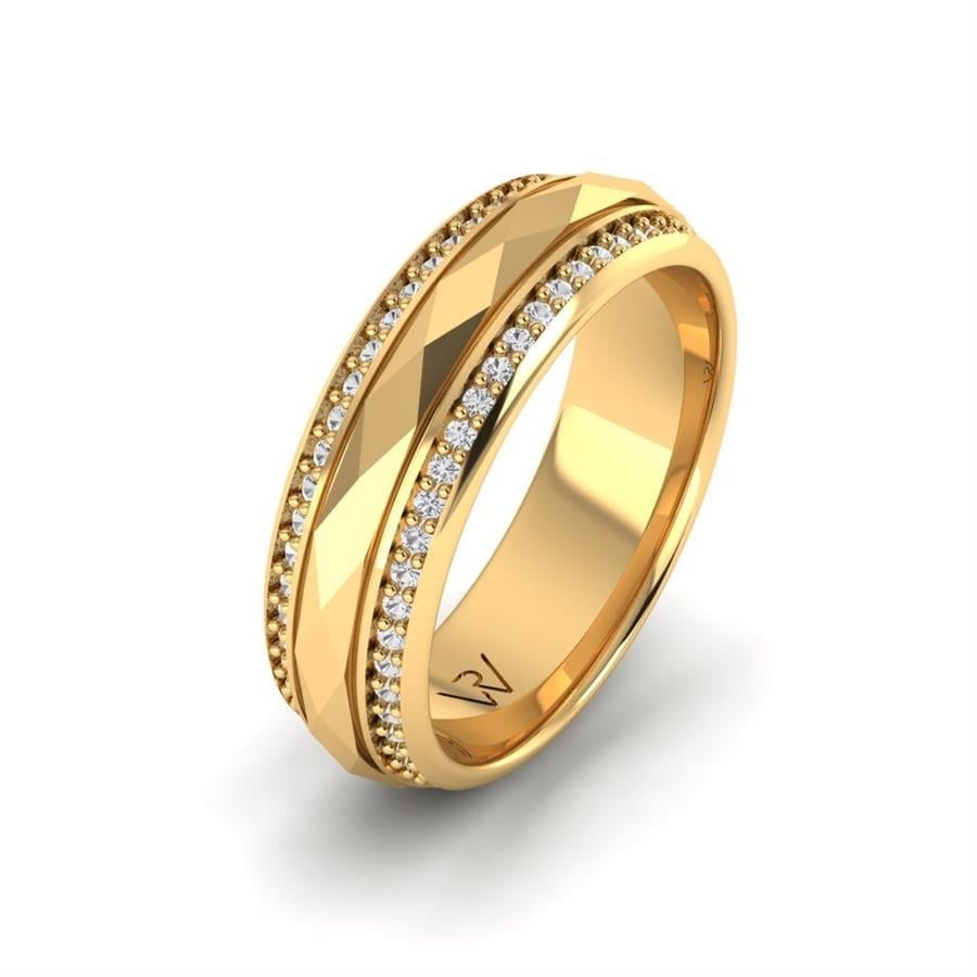 Alliances avec pierres femme Tamara Or Jaune
