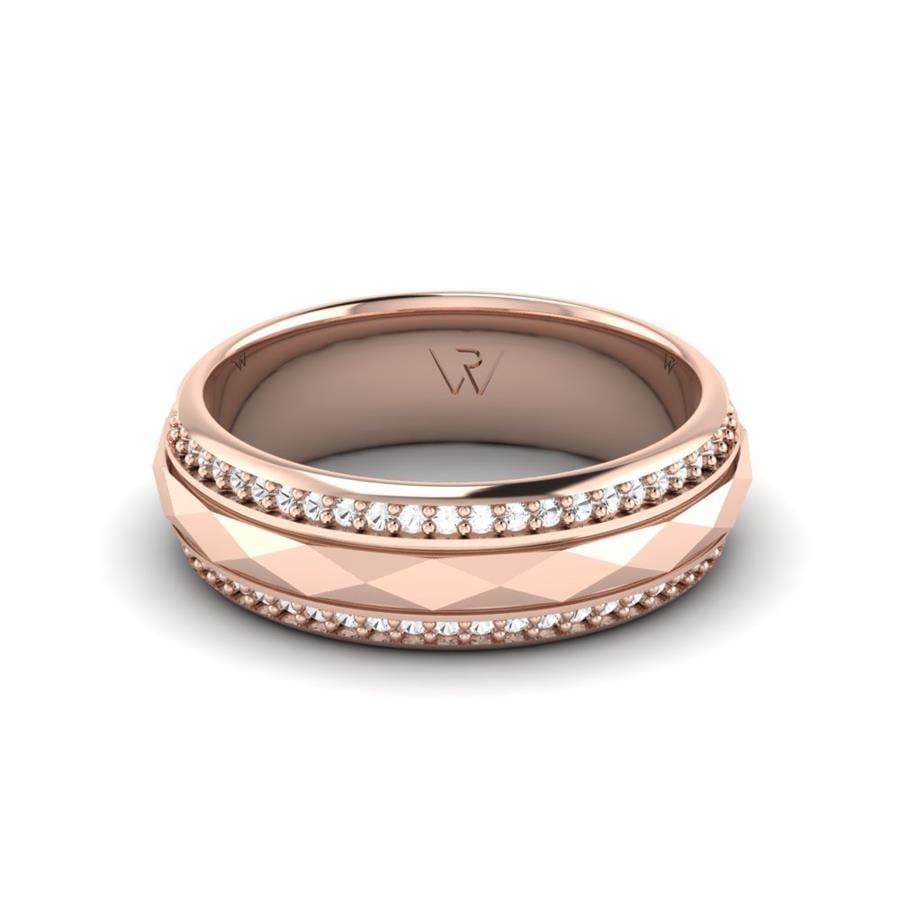 Alliances avec pierres femme Tamara Or Rose