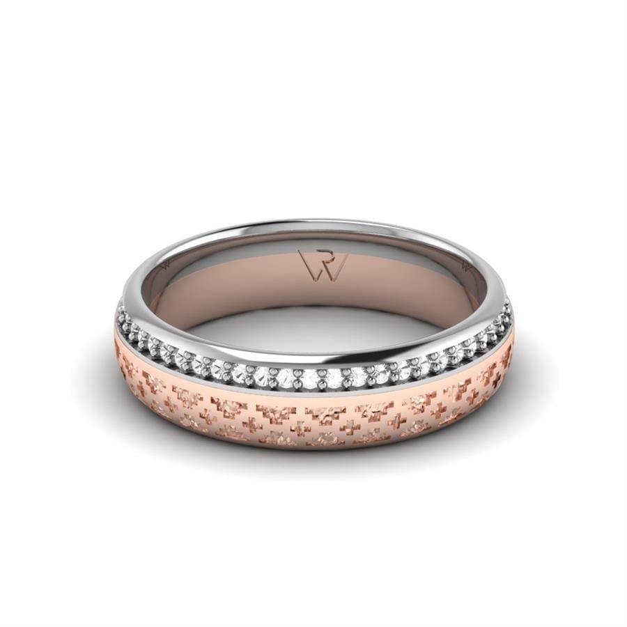 Alliances avec pierres femme Titty Or Blanc Et Rose