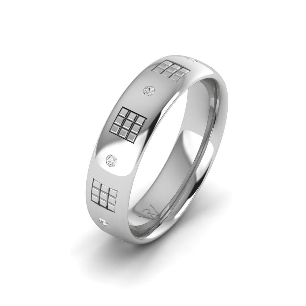 Alliances avec pierres femme Togethera Or Blanc Oxyde de Zirconium