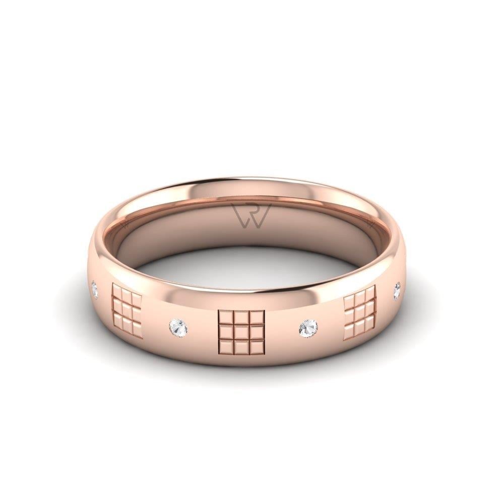 Alliances avec pierres femme Togethera Or Rose Oxyde de Zirconium
